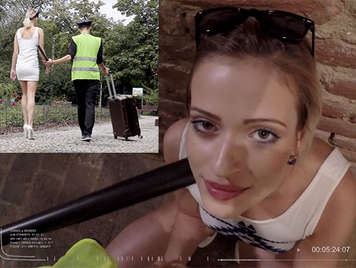 Sexy turista rusa con un hermoso culo follada por un agente de policia