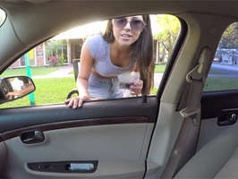 Parada de autobús nena se puso y GoPro