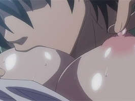 Chupando tetas lecheras en video porno hentai